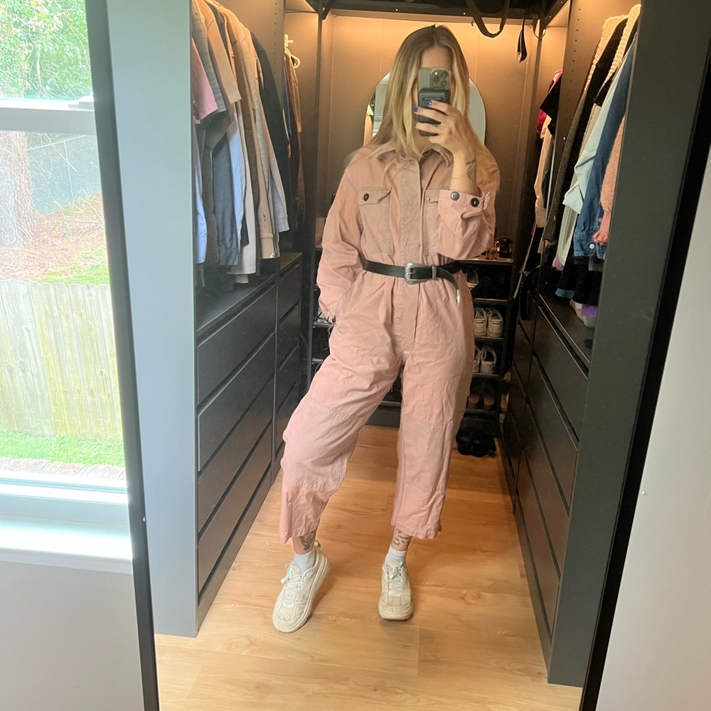 INTENTIONALLY BLANK Pink Utility Jumpsuit - Picture 4 of 16